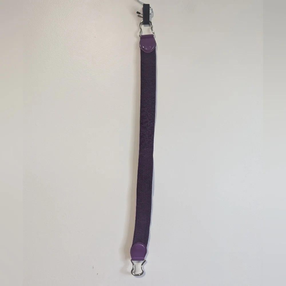 Purple Stretchy Waist Belt w Silver  Hardware - Size Small